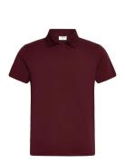 Stretch Cotton Polo T-Shirt Burgundy Filippa K