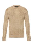 Classic Cable Gmd C Nk Beige Tommy Hilfiger