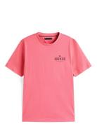 Hilfiger Stack Tee Pink Tommy Hilfiger