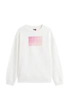 Tjw Rlx Gradient Flag Crew White Tommy Jeans