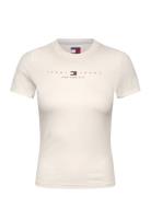 Tjw Slim Tj Us Linear Ss Tee White Tommy Jeans