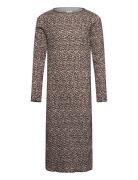 Tnpet L_S Pleat Dress Brown The New