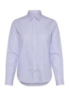 Reg Classic Poplin Striped Shirt Blue GANT