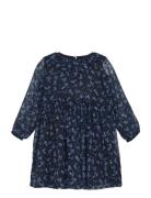 Dress Flower Dobby Blue Creamie