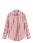Rel Classic Poplin Striped Shirt Pink GANT