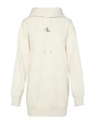 Ls Monologo Premium Terry Hoodie Cream Calvin Klein Jeans