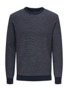 Onsmorgan 12 Structure Crew Knit Noos Navy ONLY & SONS