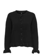 Onlrima Life Ls Fril Butto Cardi Cs Knt Black ONLY