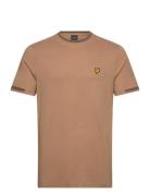 Birdseye Half Tipped T-Shirt Beige Lyle & Scott
