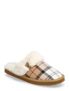 Barbour Claudia Tartan Mule Slipper Beige Barbour