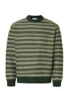 Slhrevy Ls Knit Relaxed Jac Crew Neck Khaki Selected