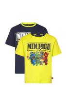 Lwtaffy 619 - 2Pack T-Shirt Ss Yellow LEGO Kidswear