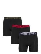 Cotton Stretch Boxer 3P Black Björn Borg