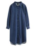 Midi Shirt Dress Blue Lindex