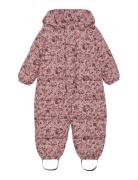 Quilted Suit Aop Pink Minymo