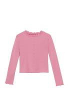 T-Shirt Ls Rib Pink Creamie
