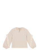 T-Shirt Longsleeve Ruffle Beige Daily 7