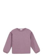 T-Shirt Ls Glitter Rib Purple Minymo