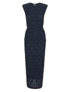 Lace Long Midi Dress Navy ROTATE Birger Christensen