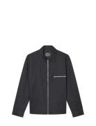 Narrow Twill Dexter Zip Shirt Black Mads Nørgaard