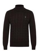 Nathan Cable Roller Neck Brown Morris