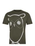 Big Owl Print Tee - Gots/Vegan Green Knowledge Cotton Apparel