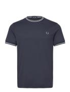 Twin Tipped T-Shirt Navy Fred Perry