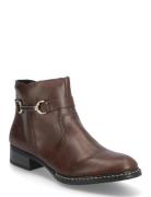 Rieker Ladies Mid Height Boots 73487-25 Brown Brown Rieker