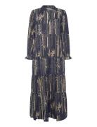Evelynll Maxi Dress Ls Navy Lollys Laundry