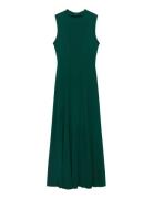 Godet Dress With A Perkins Collar Green Mango