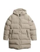 Hooded Sports Puffer Mid Jkt Beige Superdry