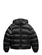Hooded Luxe Sports Puffer Black Superdry