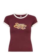 Gr Riley Raglan Tee Glitz Sadd Burgundy Levi's®