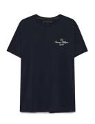 Outline Flag Script Tee Black Tommy Hilfiger