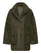 Msalda Reversible Faux Fur Jacket Green Minus