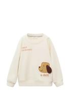 Sweatshirt With Embroidered Animals Cream Mango