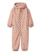 Nmflasnow10 Snowsuit Aop Fo Lil Pink Lil'Atelier