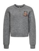 Kogteddy L/S Pullover Knt Noos Grey Kids Only