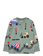 Bamboo Grandpa Sweater Green Tractor Green Geggamoja