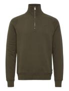 Maryon Half Zip Sweatshirt Khaki Morris