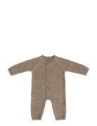 Jumpsuit, Ao Elephants, Merino Wool, Nature Melange Beige Smallstuff