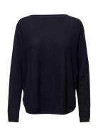 Curved Sweater Blue Davida Cashmere