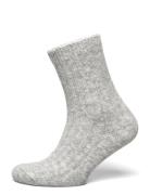 Sock Heavy Wool Rib Grey Lindex