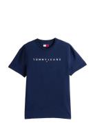 Tjm Reg Linear Logo Tee Ext Navy Tommy Jeans