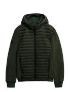 Hood Storm Fleece Hybrid Jkt Khaki Superdry Sport