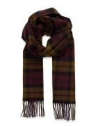 Lambswool Tartan Scarf Patterned Fred Perry