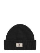 Cotton Blend Ribbed Beanie Black GANT