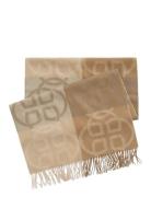 Monogram Wool Scarf Beige GANT