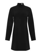 Crepe Ls Turtleneck Mini Dress Black Calvin Klein