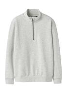 Nlnnizu Ls Bru Half Zip Sweat Noos Grey LMTD